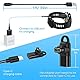 MENEEA Ladekabel für Garmin Uhr mit 2×Type-C Adapter, 3.3FT Ladekabel für Garmin Instinct E Fenix 8/7/6//5/E, Forerunner 245/945/55, Instinct 3 MIP/3 AMOLED/2, Vivoactive 4/4S/3, Vivosmart 5, etc