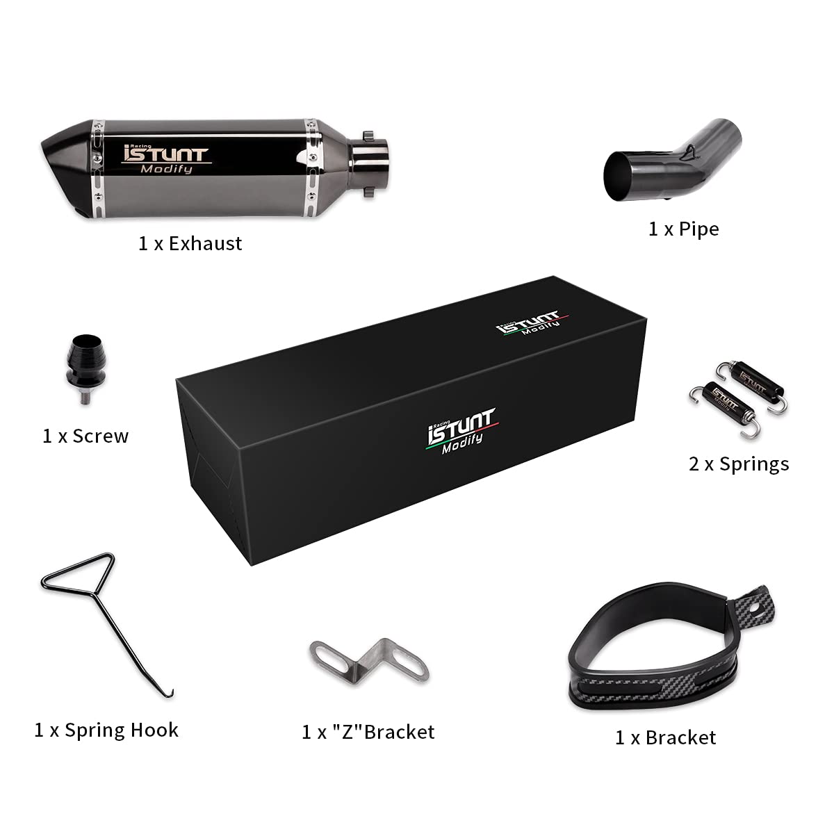 KAJIMOTOR Motorcycle Exhaust Slip on Muffler Motorcycles Tail Link
