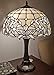 Tiffany Style Table Lamp Banker Jeweled 23