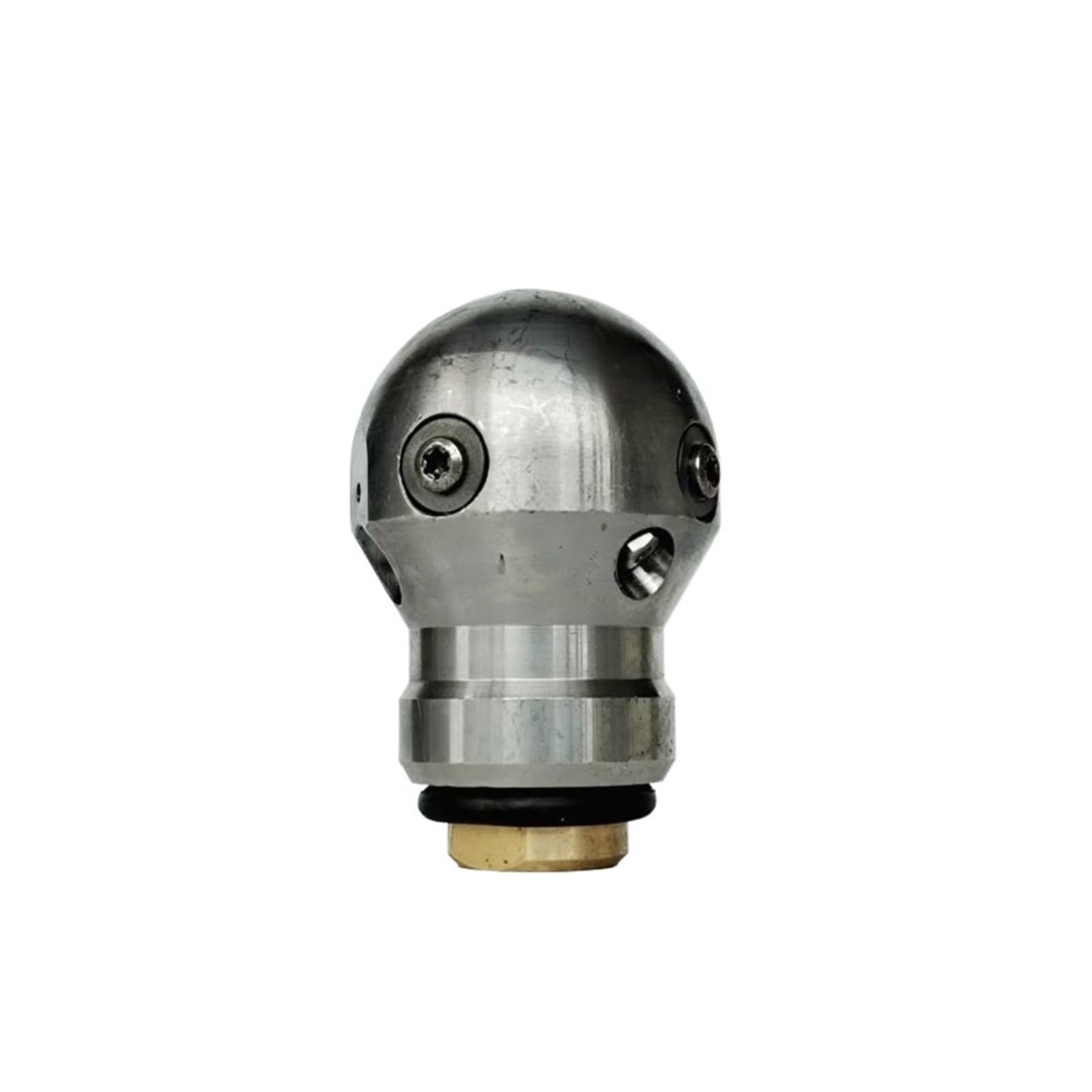 Rotierende Abwasserkanaldüse, Edelstahlkugel, Keramikeinsatz vorne, 1 nach hinten, 2 Löcher, 3/8 Zoll Innengewinde, 105–300 bar, 40–60 l/min(1I4 Female 60LPM)