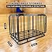VAIDPRO Ball Cart, Rolling Storage, Foldable Ball Cart with Wheels for Garage, Club or Gym, Large Ball Cage Bin for Indoor Outdoor, Sports Equipment Organizer, Multi Ball Storage, Black