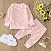Newborn Infant Baby Girls Cotton Baby Girl Long Sleeves Crewneck Flower Print Sport Jogging Outfits (Pink, 12-18 Months)