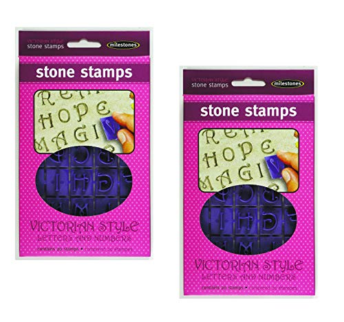 Milestone Stepping Stone Stamps Victorian Letters and Numbers (Pack of 2)
