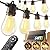addlon 54(48+6) FT Solar String Lights Outdoor Waterproof with USB Port & Remote Control Solar Patio Lights Long Last for 20+Hrs Dimmable Solar Power LED Bulbs for Porch Garden Market Bistro