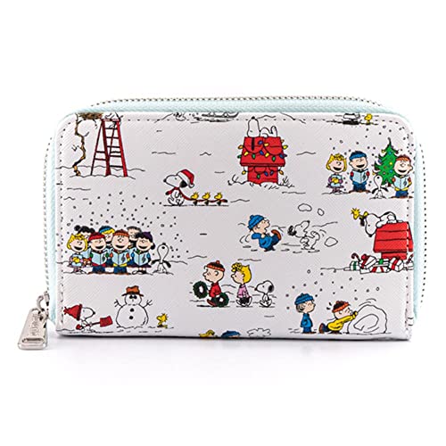 Loungefly Peanuts Happy Holidays All Over Print Zip around Wallet3
