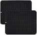 WUWEOT 2 Stück Abtropfmatte Geschirr Silikon 40x30 cm Abtropfablage Abtropfhalter Trockenmatte Mehrzweck Geschirrabtropfmatte Spülbeckenmatte Untersetzer Geschirr Hitzebeständig Rutschfest