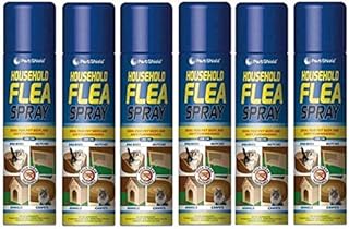 Pestshield Flea Spray Flea & Larvae killer Cat Dog Pets Bed Carpet Home 200 ml cans (6 X cans)
