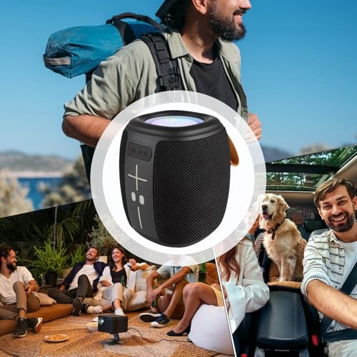 Haut-parleur extérieur sans fil stéréo avec lampe LED pour salon - 4