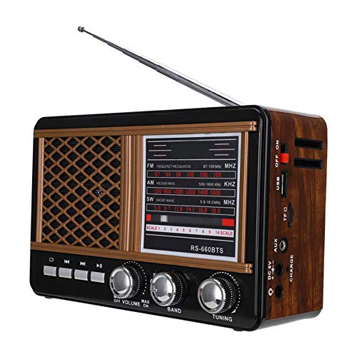 Tragbare Multiple Band Radio, UKW/MW/SW-Radio Plug-In Radio Mini-Radio Mit Teleskopantenne Geeignet Für Home/Außen,A