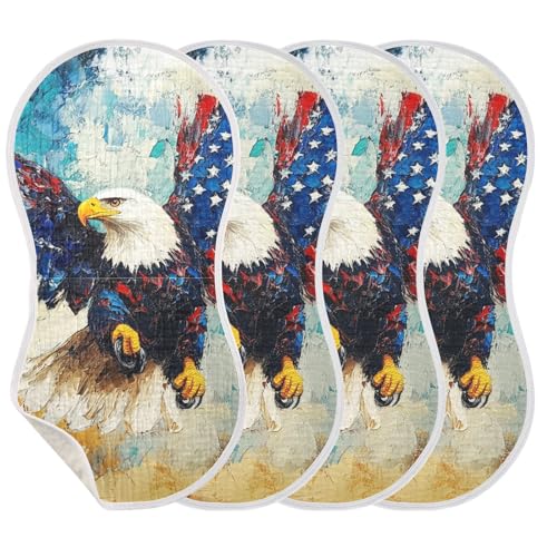 2 Pack Free Flight Muslin Burp Cloths Cotton Absorbent Baby Burping Rags for Boys Girls Soft Newborn Burp Bibs, 22 x 11 Inch3