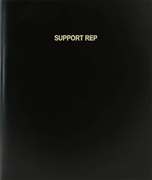 BookFactory Support Rep Log Book/Journal/Logbook - 120 Page, 8.5x11, Black Hardbound XLog-120-7CS-A-L-BlackSupport Rep Log Book