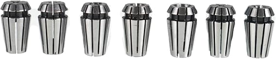 7-Pack ER11 Spring Collet Set 1/16in to 1/4in for CNC Workholding Engraving & Milling Lathe Tool