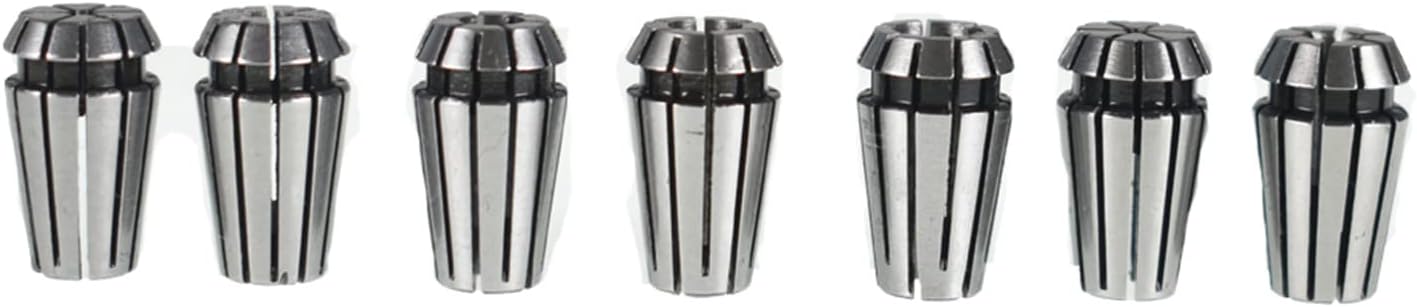 7-Pack ER11 Spring Collet Set 1/16in to 1/4in for CNC Workholding Engraving & Milling Lathe Tool