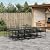 vidaXL Patio Dining Set 9 Piece, Garden Dining Furniture, Dining Table and Chair for Outdoor Backyard, Modern Style, Black Poly Rattan