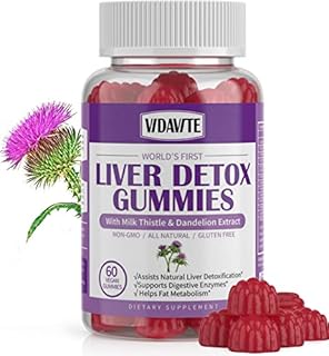VIDAVITE Liver Cleanse Detox & Repair Gummies — 1500mg Blend of Silymarin Milk Thistle, Artichoke, and 20+ Herbs — Natural Liver Health Formula and Organic Liver Detox Supplement (60 Vegan Gummies)