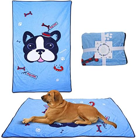 Ben-Av-RDTECH Dog Blankets for Large Medium Small Dogs, 35x55 Inches Pet Blankets for Dog, Cats Bed Cover, Fluffy Soft Fleece Soft Plush Throw Protects Couch and Furniture