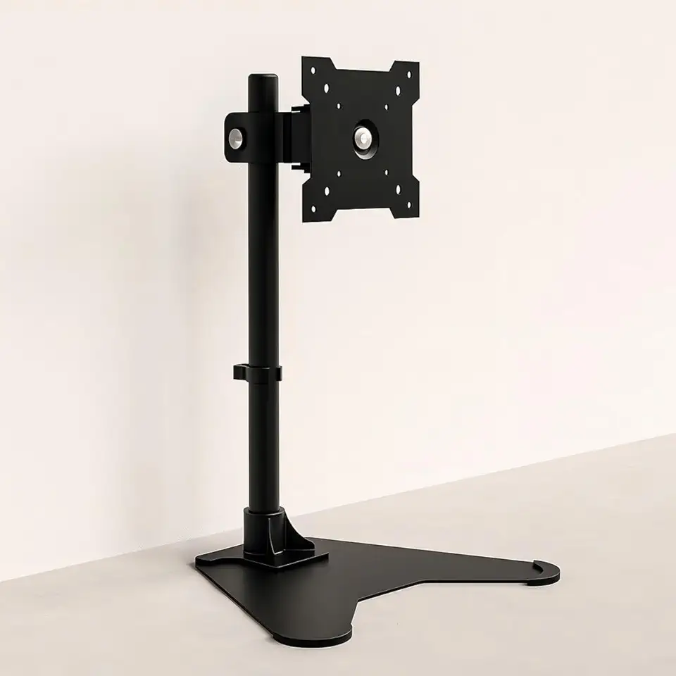 Suporte Articulado para Monitor 13 a 27 Polegadas, Preto, Aço Carbono, VESA 75x75 e 100x100, Rotação 360°, Fixação Morsa, até 8kg