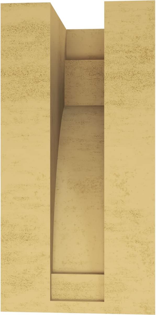 5"W x 5"D x 10"H Wide Rivera Rough Cedar Woodgrain TimberThane Corbel, Primed Tan