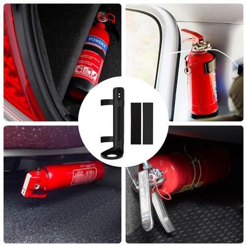 Car Fire Extinguisher Bracket - 21×7cm Fire Extinguisher Mount, Self Adhesive Fire Extinguisher Holder, Space Saving Fire Extinguisher Wall Brackets for Car