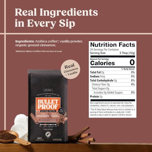 Bulletproof Cinnamon & Vanilla Flavored Coffee