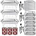 Disposable Chafing Dish Buffet Set, 33 Piece of Chafing Servers with Food Warmers, Covers, Half-Size Food Pans, Water Trays, Serving Utensils, Foil Lids and 4Hr Fuel Cans for Parties, Catering