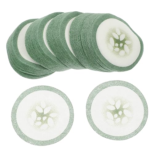 VALICLUD 100Pcs Cucumber Printed Eye Masks DIY Skin Care for Moisturizing Beautifying Eye Covers for All Skin Types and Home Treatments