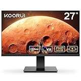 KOORUI 27 Zoll Gaming Monitor mit integrierten Lautsprechern, 100Hz, 1080p Bildschirm Aufhängbar, Rahmenlos, HDMI, Neigungsverstellbar, Augenpflege, VESA-Wandmontage Schwarz