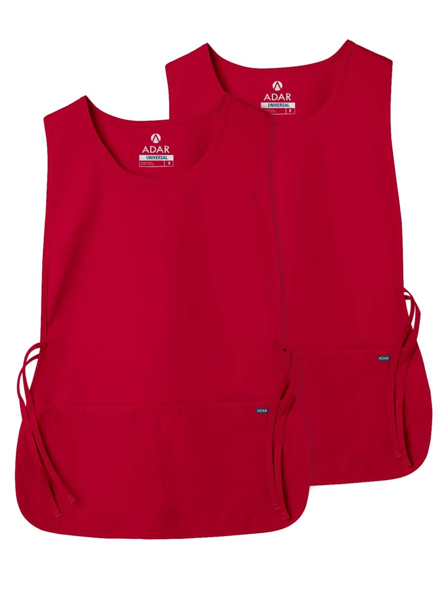 Adar uniwersalny fartuch dwupak - fartuch unisex, czerwony, XL