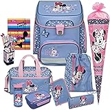 BROTDOSE. TRINKFLASCHE. Minnie Mouse - SCOOLI Undercover EasyFit Schulranzen-Set 11tlg. mit Sporttasche, BROTDOSE, TRINKFLASCHE und SCHULTÜTE - HEFTMAPPE und STIFTEBECHER GRATIS DAZU