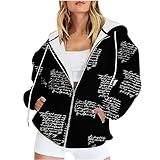 SYDUZAX Femme Sweat Shirt Capuche Zippé Femme Sweat Imprimé Fleuri avec Fermeture Eclair Hoodie Manches Longues Et Poche Veste Chaude Chic Et Elegant Pas Cher Cardigan Sport Fitness Outdoor Basic