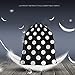 Beabes White Polka Dots Drawstring Bags Backpack Bag Big Circle Black Retro Background Simple Texture Fashion Print Sport Gym Sack Drawstring Bag String Bag Yoga Bag for Men Women