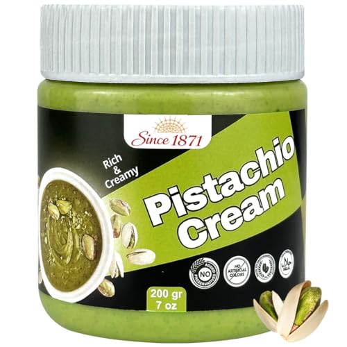 Gulluoglu Pistachio Cream, Pistachio Butter, Best For Desserts, Turkish Premium Pistachio Cream 7 oz, 200 g Perfect Taste For Pastries &amp; Sweets