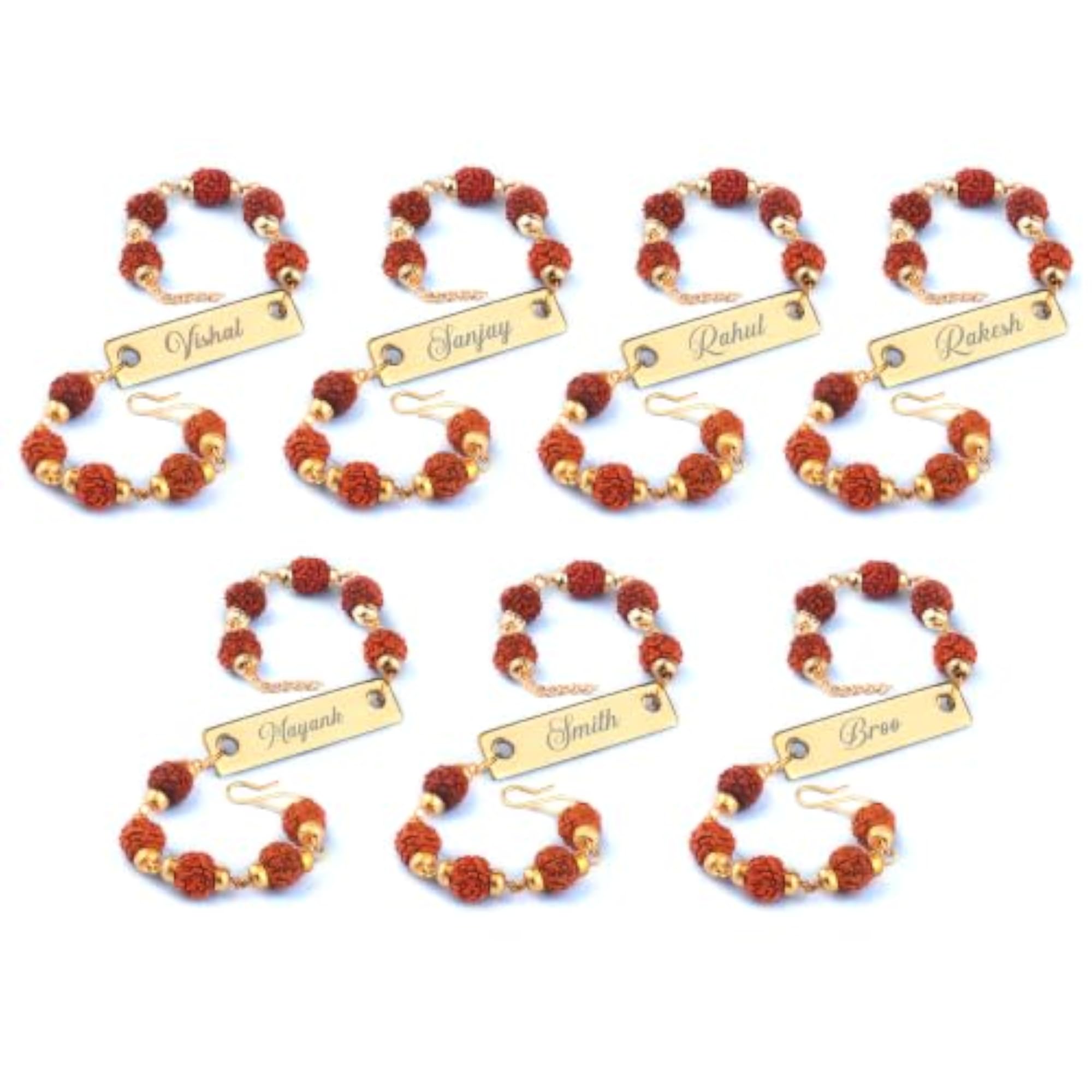 Personalized Rakhi with Name Bracelet for Brother, Trendy Design