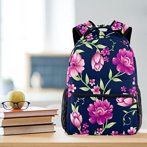 Mochila escolar universitaria de flores ideal para campus y excursiones de fin de semana 6