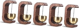 NUOBESTY 5pcs Shopkeeper Door Chime Decorative Wooden Bell for Store Elegant Design Automatic Sound Mechanism for Businesses and Homes