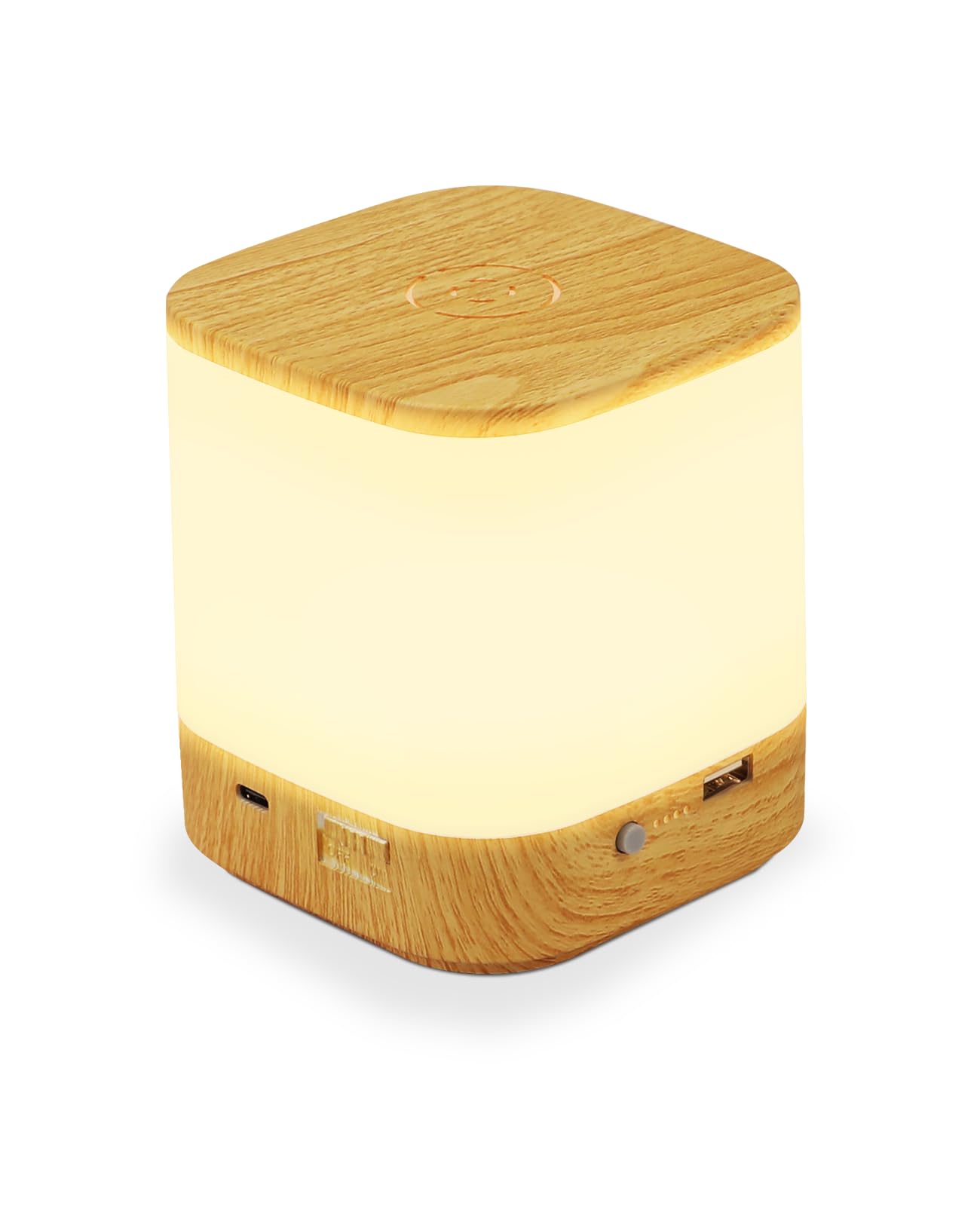 Homefire Lampada da Comodino LED 2ER Touch Dimmerabile: Lampada da Tavolo con Batteria 3600mAH, Ricaricabile USB, Lampada da Comodino Senza Fili con 3 Temperature di Colore e Timer, Luce Notturna per