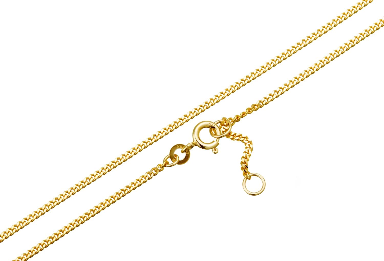 Fußkette Panzerkette Breite 1,6mm - aus echt 333 Gold, verschiedene Längen zur Auswahl