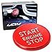 iJDMTOY (1) S-Line RS Style Red Aluminum Keyless Engine Push Start Button Cover Trim For Audi A4 A5 A7 A8 Q3 Q5 Q7, etc