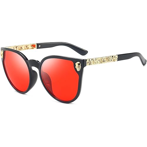 Dollger Rimless Skull Design Cat Eye Sunglasses UV400 Protection