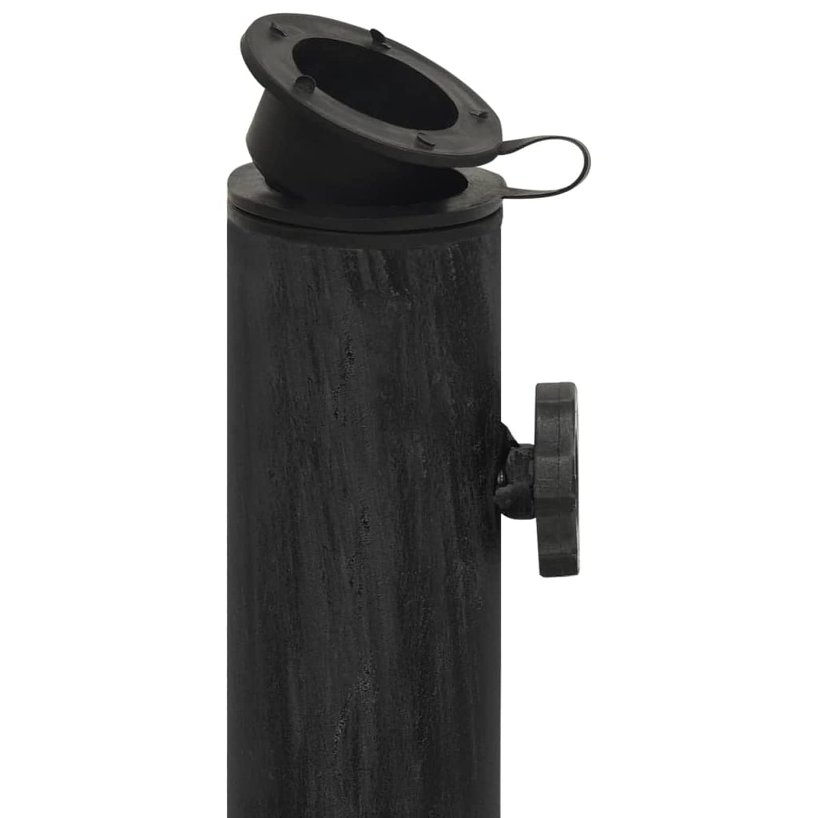 Socle de Parasol Noir 44x44x32 cm Fonte,Pied De Parasol,Pied De Parasol Lourd,Pied De Parasol sur roulettes