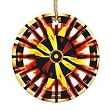 WHJSHOP Colgante redondo de cerámica con diseño de tótem ardiente para decorar centros comerciales, tiendas y hogares