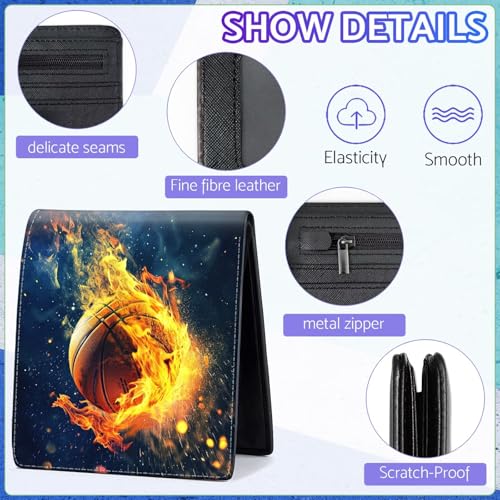 Image of Boys Wallet for Teens, Cool Kids Wallet for Boys Ages 8-10 9-12 11-15, Funny Basketball Leather Bifold Rfid Blocking, Coin Pocket Id Window for Teen Men Youth Guys Birthday Christmas Gifts