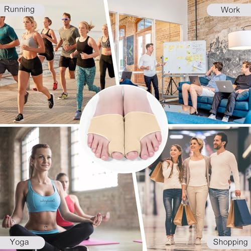 beseloa 2 PCS Hallux Valgus Korrektur für den Großen Zeh, Hammerzeh Korrektur und Schutz,Hallux Valgus mit Silikonpads für Herren und Damen Schutz der großen Zehe,Universalgröße