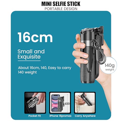 Image of WeCool 17 inch Extendable Selfie Stick with 360 Rotational Mobile Holder,One-Click Auto Open Legs,Aluminium Built Body,Rechargeble Bluetooth Remote,