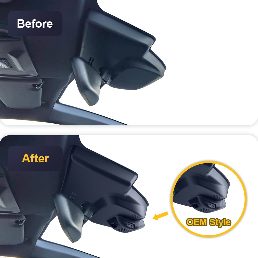 Fitcamx Dashcam 4K Odpowiedni dla Toyota Corolla Cross 2023-2026 (HD2-16030), 2160P Kamera samochodowa UHD Video, WiFi&APP, OEM Akcesoria Toyota, G Sensor, Nagrywanie pętli, WDR, Karta 64GB