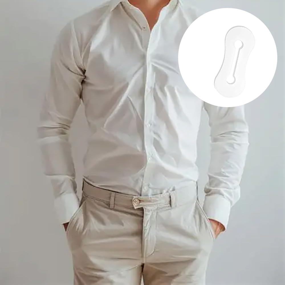 8 Pezzi Adattatori per Gemelli Fibbia di Prolunga Trasparente in Silicones Camicia Gemelli Estesi per Camicie da Uomo Camicia con Bottoni