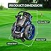 Caddytek CaddyLite Compact Golf Push Cart - Lightweight Aluminum 3-Wheel Foldable Golf Bag Cart with Quad-Fold System, EVA Wheels, Adjustable Handle, Brake, Mesh Net, Umbrella & Drink Holder