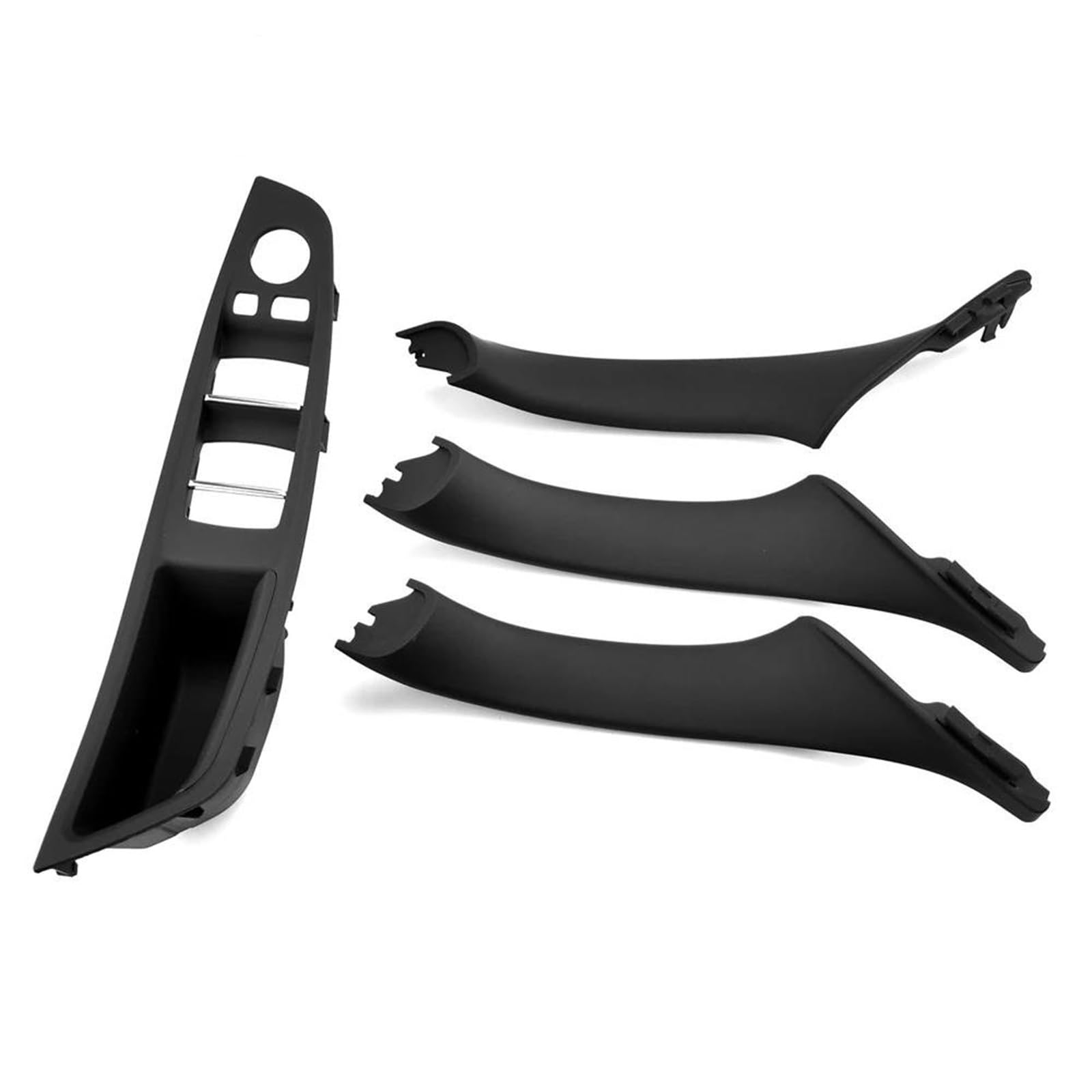LVXVMOZEOK Interior Door Handle Armrest for 5 Series for F10 for F11 for F18 for 520i for 523i for 525i for 528i for 535i Interior Front Door Panel Handle Set(Black-Set)