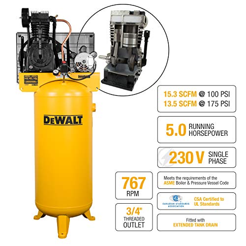 Dewalt Dxcmv5076055 60 Gallon 5 Hp Two Stage Air Compressor #TOP1