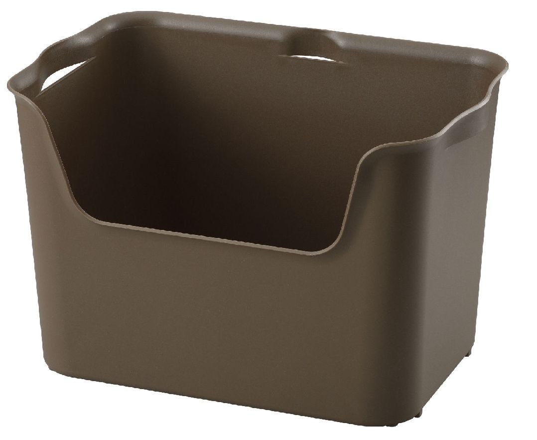 SANKAKATASU Kh-LBR Squ+ KATASU Storage Box, Large, Brown, 15.2 x 10.2 x 9.8 inches (386 x 258 x 251 cm), Made in Japan, L